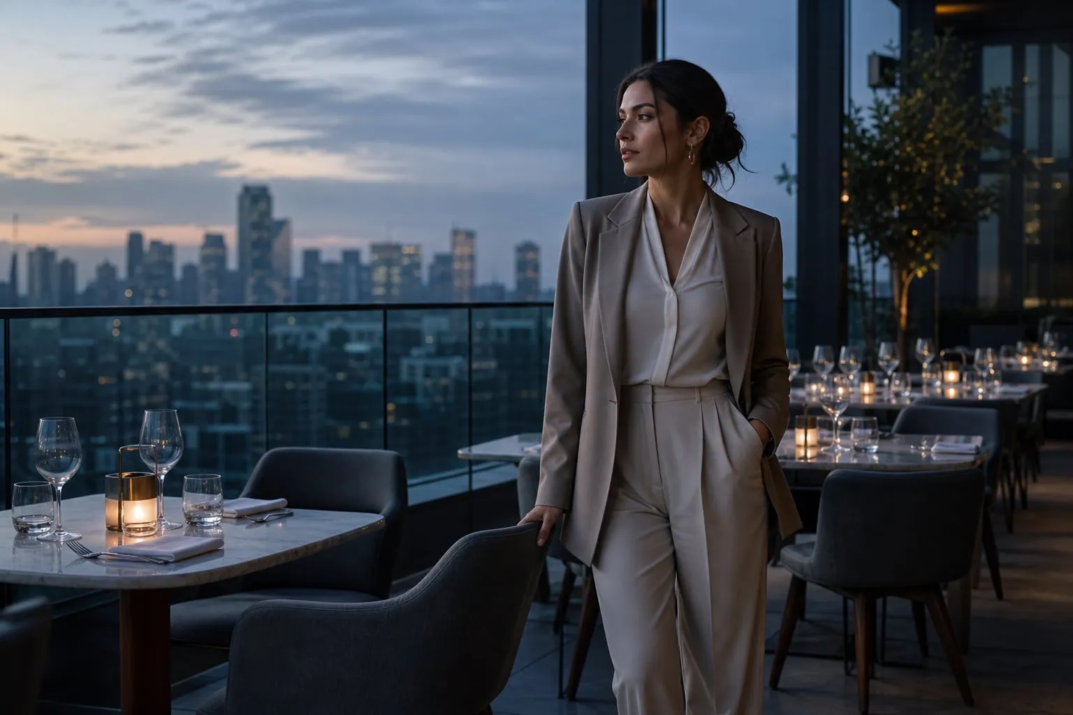 Look para jantar de negócios: conforto com autoridade