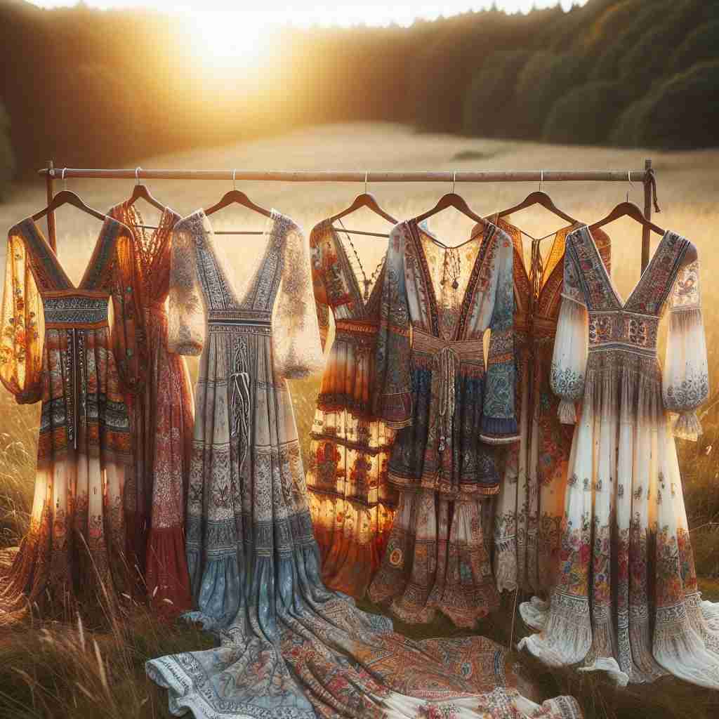 An image illustrating Vestidos Boho para o Verão 2025