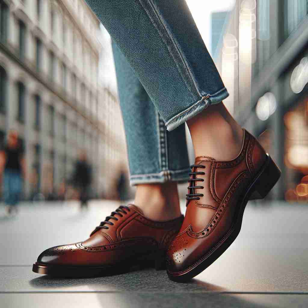 An image illustrating Oxfords Femininos de Couro: Elegância e Versatilidade