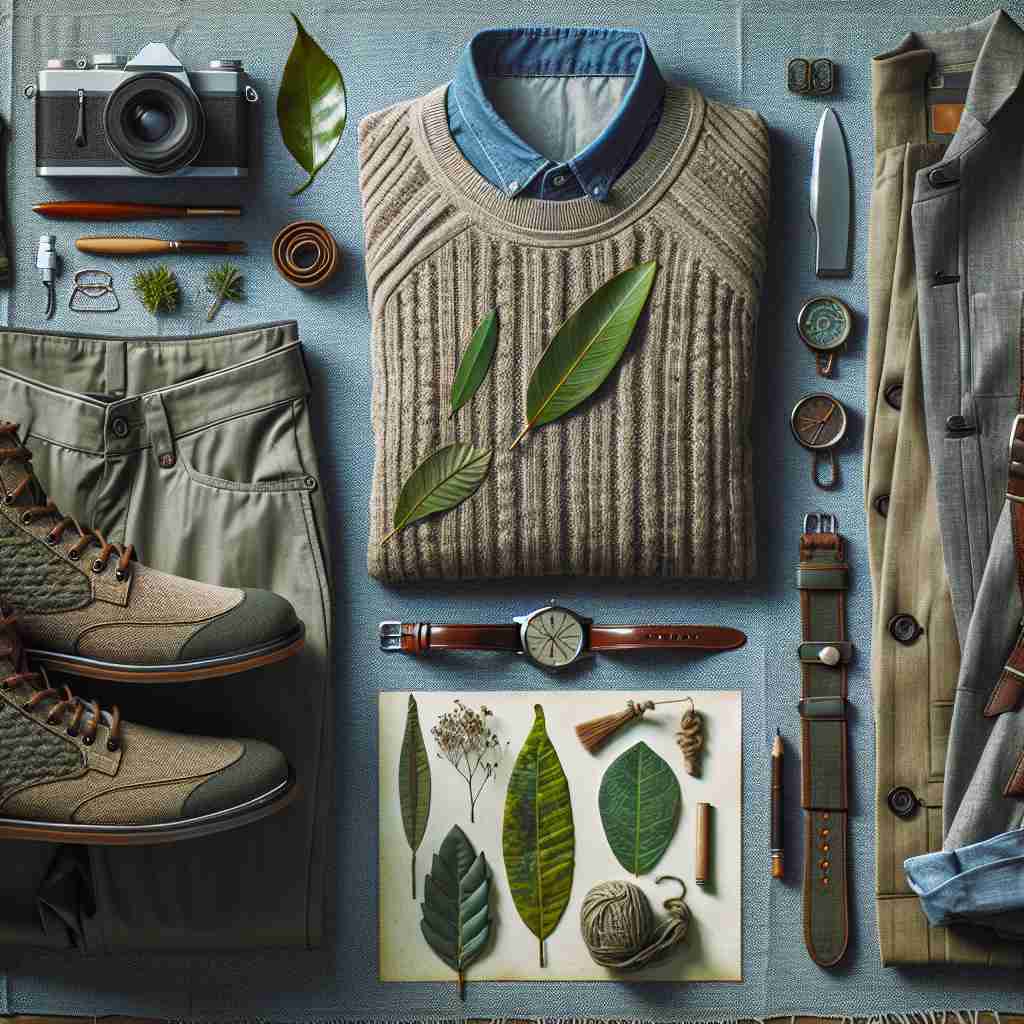 An image illustrating Roupas Sustentáveis Masculinas Online