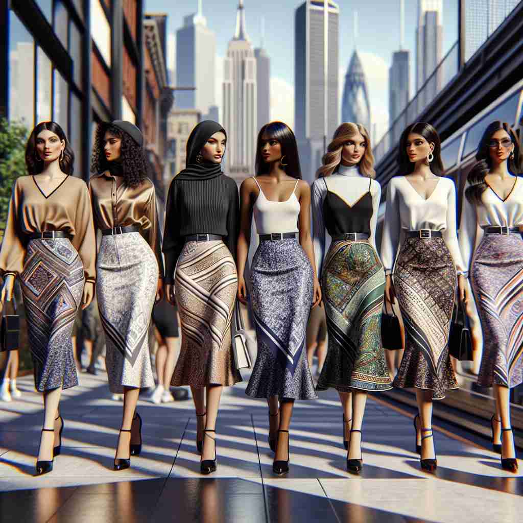 An image illustrating Saias Midi Estampadas: Uma Tendência que Encanta