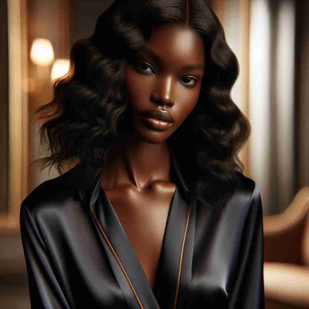 An image illustrating Blusas de Seda Femininas Elegantes